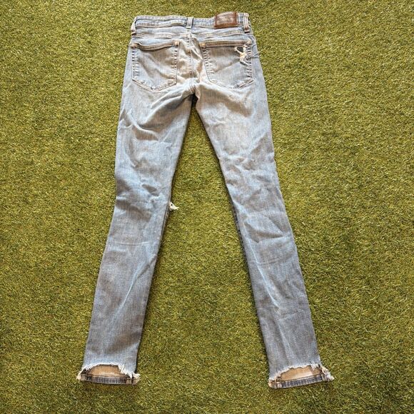 Lucky Brand Jeans Womens 00/24 Mid Rise AVA Super Skinny Distressed Light Wash - Picture 11 of 13